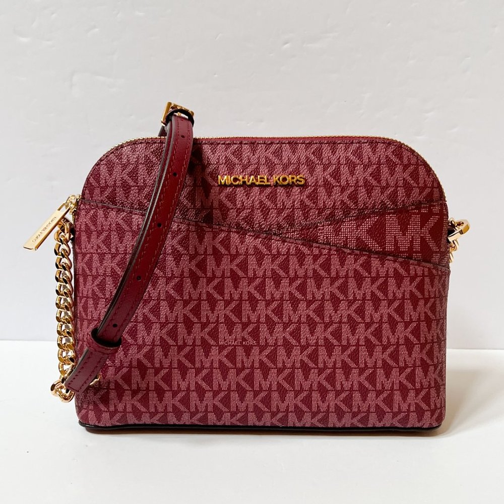 Michael Kors Jet Set Travel Dome Shoulder Crossbody Bag MK Mulberry - Picture 4 of 11